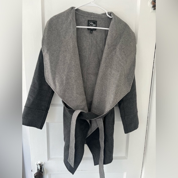 Saks Fifth Avenue Gray Wool Coatigan - Picture 3 of 6